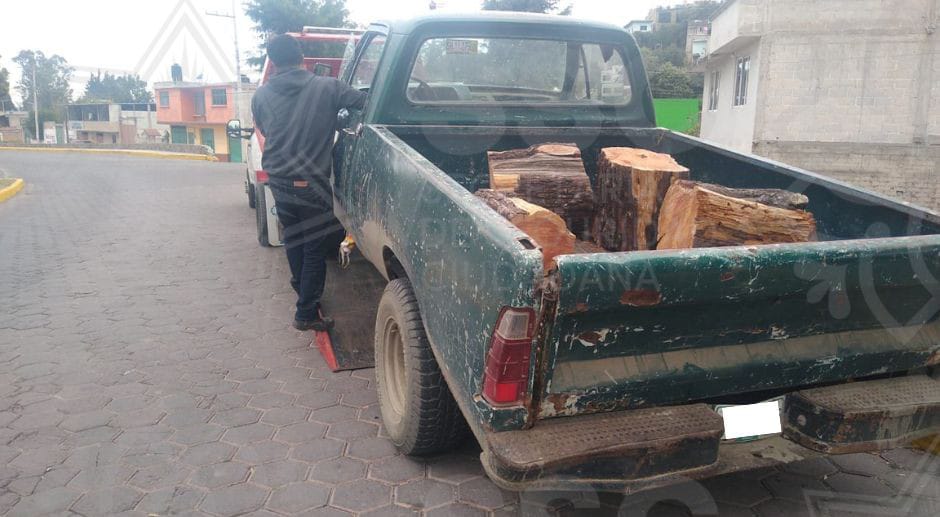 Asegura SSC vehículo utilizado para cometer delitos forestales en Ixtacuixtla